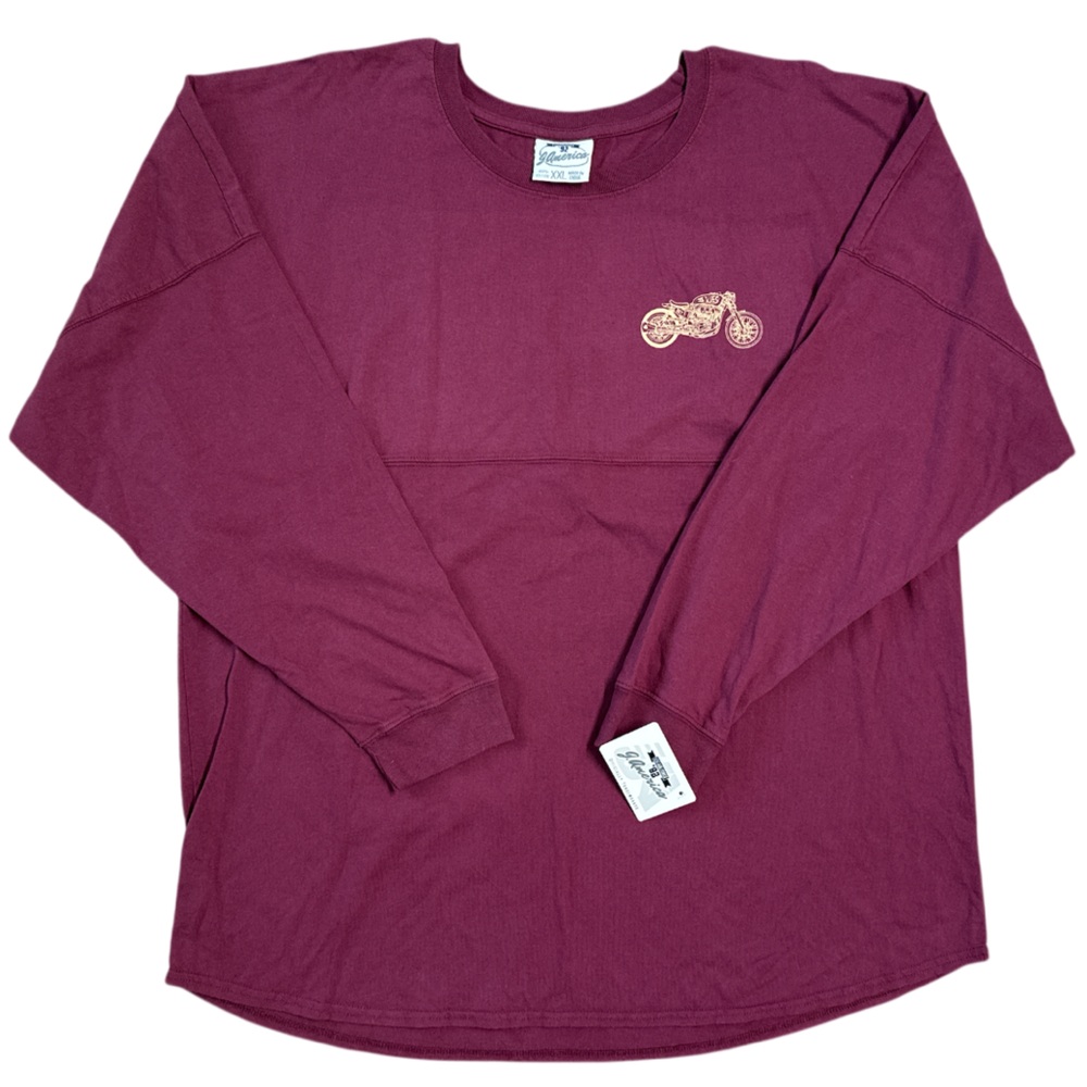 J. America Joe Bonamassa Maroon Graphic Long Sleeve Shirt Men’s XXL